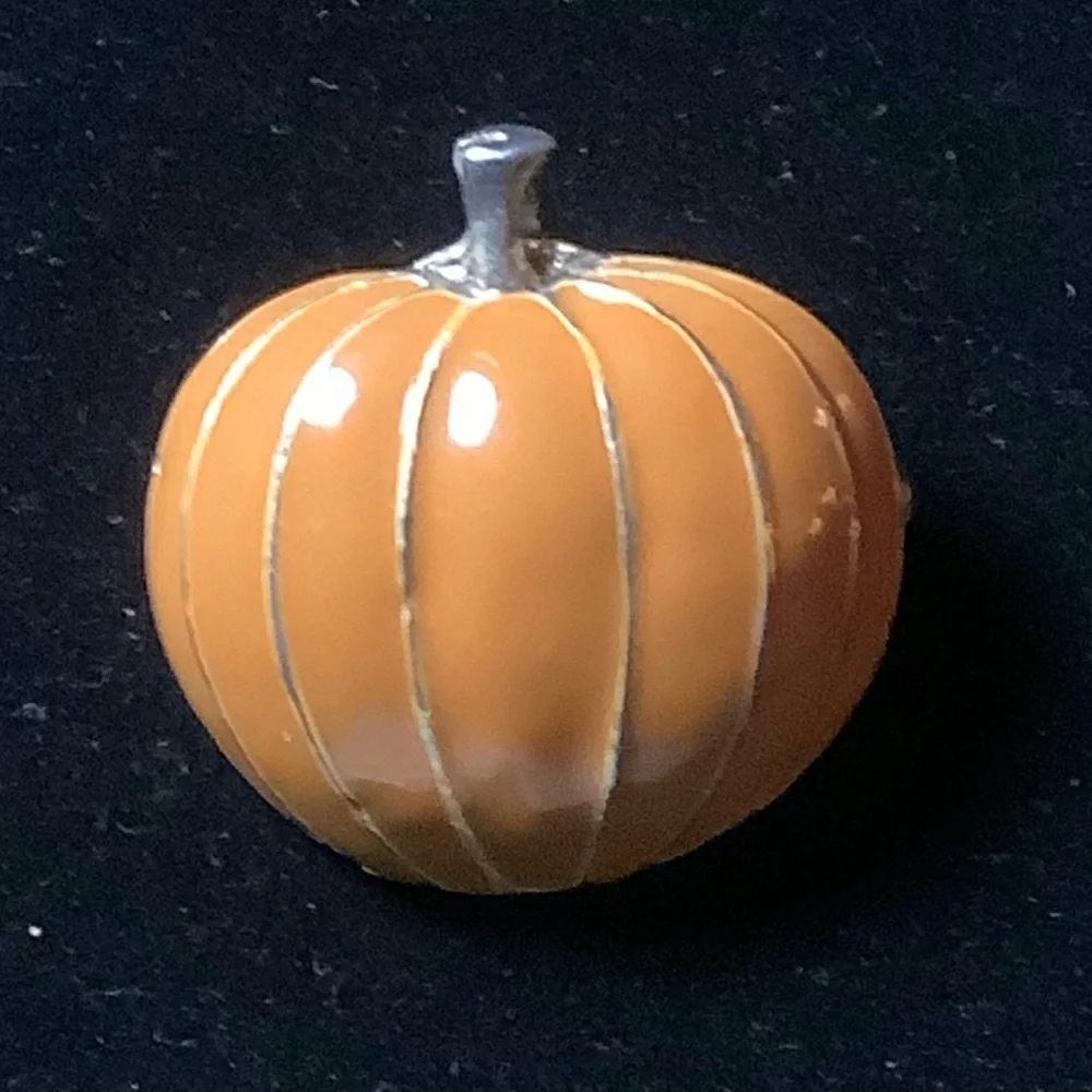 Metallic Pumpkin Brooch Brooch